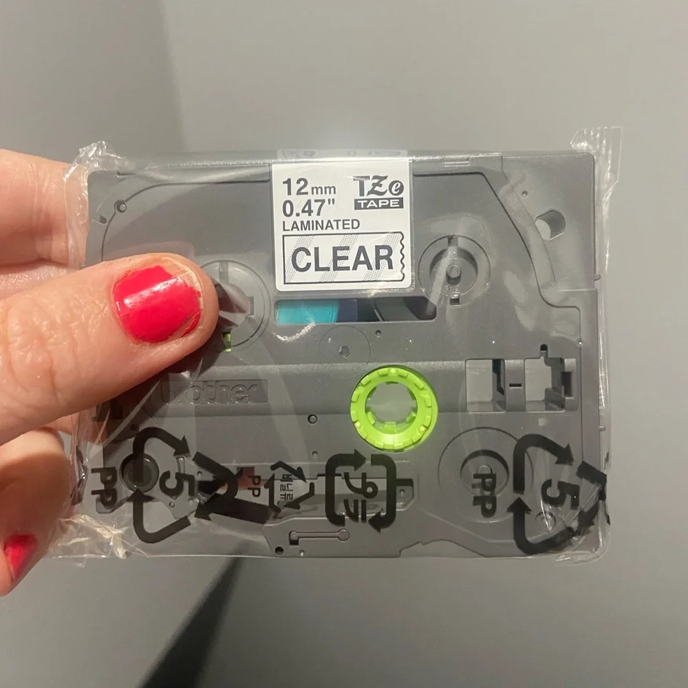 Brother TZe Black on Clear Label Tape